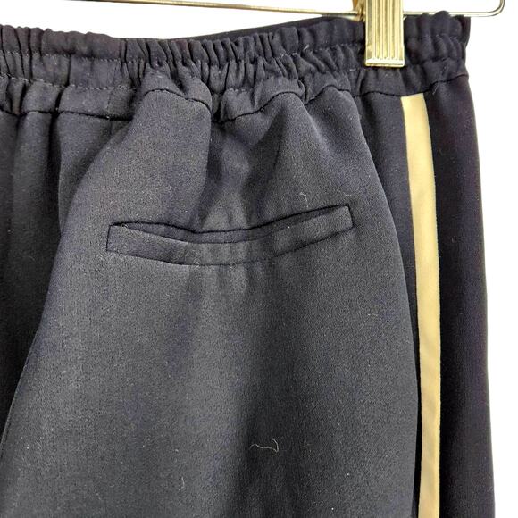 Vince Crepe lightweight Trouser Joggers Knit cuffs Side Stripe Womens Size XS - Picture 4 of 8
